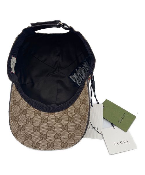 GUCCI（グッチ）GUCCI (グッチ) オリジナルGGキャンバス ベースボールキャップ サイズ:L 未使用品の古着・服飾アイテム