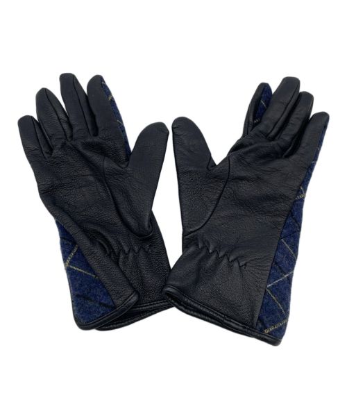 Vivienne Westwood（ヴィヴィアンウエストウッド）Vivienne Westwood (ヴィヴィアンウエストウッド) レザーグローブ ネイビーの古着・服飾アイテム
