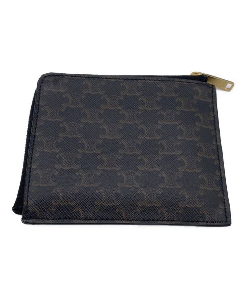 CELINE（セリーヌ）CELINE (セリーヌ) コンパクトウォレット ブラック×ブラウンの古着・服飾アイテム