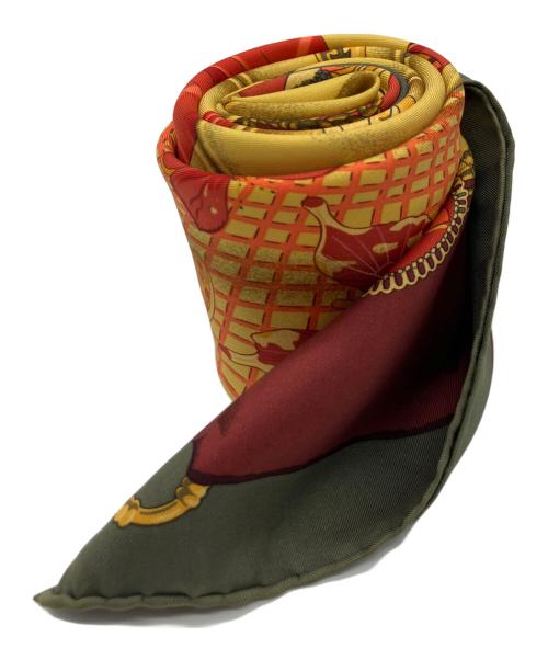 HERMES（エルメス）HERMES (エルメス) スカーフ オリーブ×イエローの古着・服飾アイテム