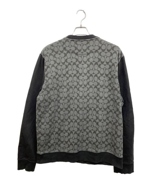 COACH（コーチ）COACH (コーチ) シグネチャー クルーネック スウェット グレー サイズ:Lの古着・服飾アイテム