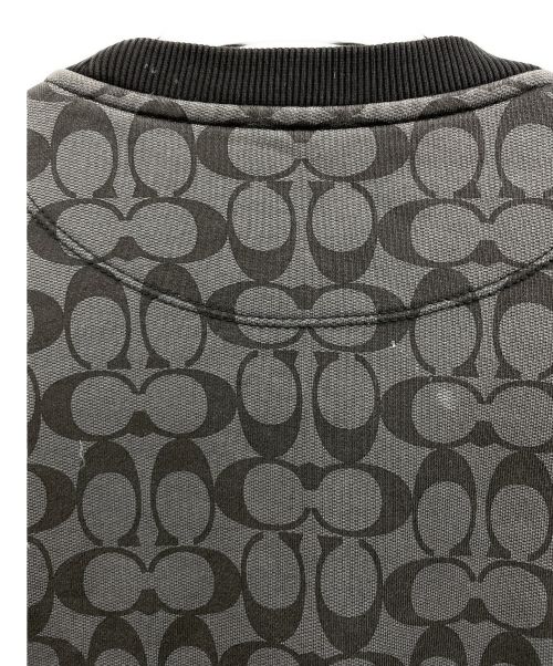 COACH（コーチ）COACH (コーチ) シグネチャー クルーネック スウェット グレー サイズ:Lの古着・服飾アイテム