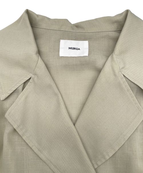 MURUA（ムルーア）MURUA (ムルーア) シアーオーバートレンチ ベージュ サイズ:Fの古着・服飾アイテム