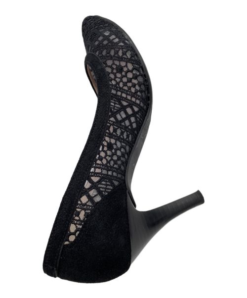 GINZA kanematsu（ギンザ カネマツ）GINZA Kanematsu (ギンザ カネマツ) レースパンプス ブラック サイズ:23　1/2の古着・服飾アイテム