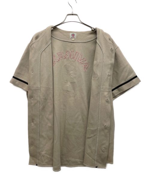 AVIREX（アヴィレックス）AVIREX (アヴィレックス) ベースボールシャツ ブラウン サイズ:XLの古着・服飾アイテム