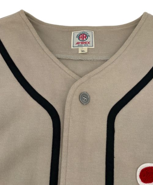 AVIREX（アヴィレックス）AVIREX (アヴィレックス) ベースボールシャツ ブラウン サイズ:XLの古着・服飾アイテム