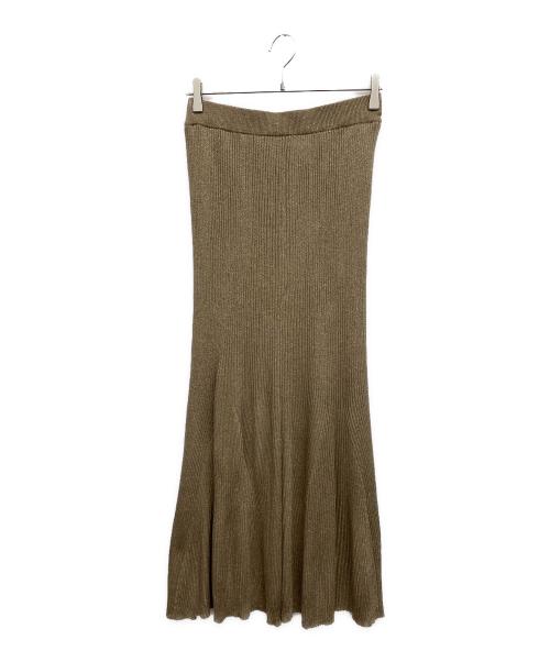 COEL（コエル）COEL (コエル) ラメニットスカート ベージュ サイズ:Fの古着・服飾アイテム