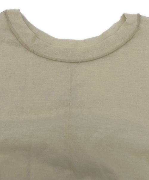 Adam et Rope（アダム エ ロペ）Adam et Rope (アダム エ ロペ) シアーハイゲージTシャツ ベージュ サイズ:F 未使用品の古着・服飾アイテム
