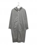 COVERTコヴェルト）の古着「フーディ ロングジップ」｜グレー