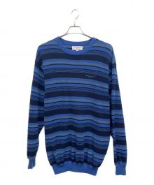 YARDSALE（ヤードセール）の古着「ボーダーニット」｜ブルー