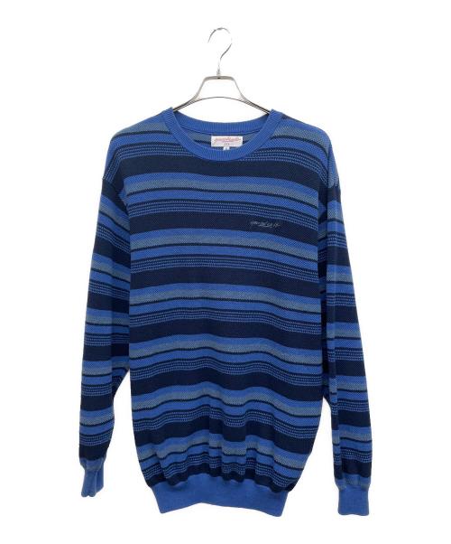 YARDSALE（ヤードセール）yardsale (ヤードセール) ボーダーニット ブルー サイズ:Mの古着・服飾アイテム