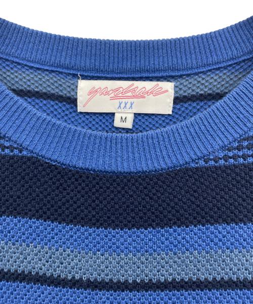 YARDSALE（ヤードセール）yardsale (ヤードセール) ボーダーニット ブルー サイズ:Mの古着・服飾アイテム