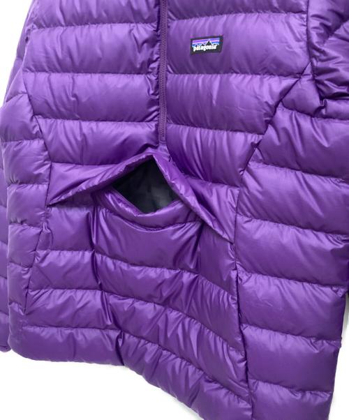 Patagonia（パタゴニア）Patagonia (パタゴニア) ダウンフーディプルオーバー パープル サイズ:Mの古着・服飾アイテム