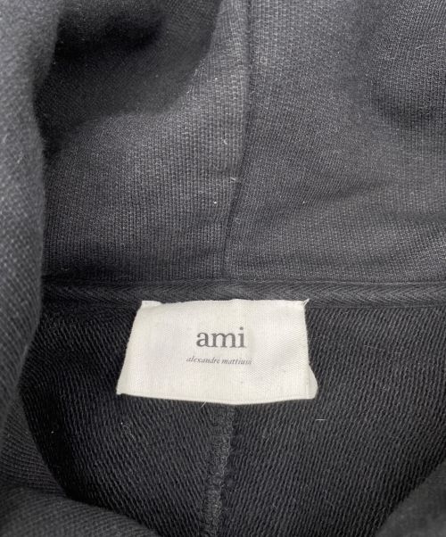 AMI Alexandre Mattiussi（アミアレクサンドルマテュッシ）AMI Alexandre Mattiussi (アミ アレクサンドル マテュッシ) 刺繍パーカー ブラック サイズ:Lの古着・服飾アイテム