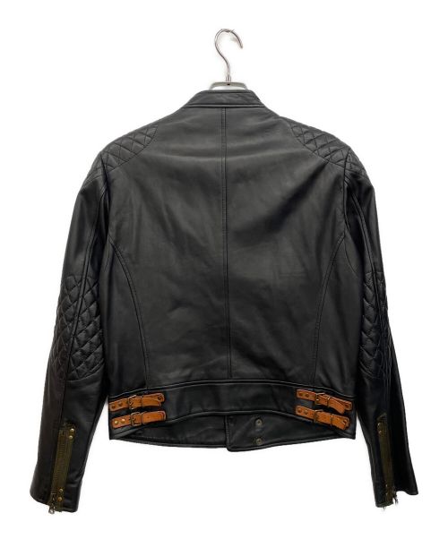 PAUL SMITH（ポールスミス）PAUL SMITH (ポールスミス) ラムパーテッドレザージャケット ブラック サイズ:Mの古着・服飾アイテム