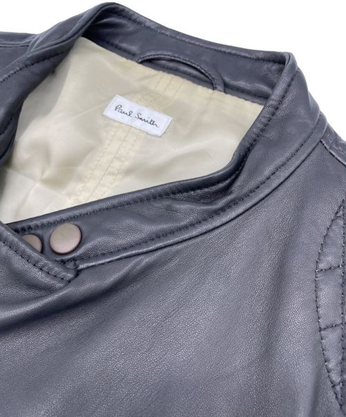 PAUL SMITH（ポールスミス）PAUL SMITH (ポールスミス) ラムパーテッドレザージャケット ブラック サイズ:Mの古着・服飾アイテム
