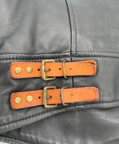 PAUL SMITH（ポールスミス）PAUL SMITH (ポールスミス) ラムパーテッドレザージャケット ブラック サイズ:Mの古着・服飾アイテム