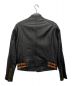 PAUL SMITH (ポールスミス) ラムパーテッドレザージャケット ブラック サイズ:M：18000円