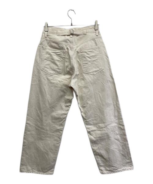 HATSKI（ハツキ）HATSKI (ハツキ) Back Buckle Denim ホワイトの古着・服飾アイテム