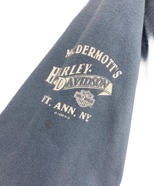 HARLEY-DAVIDSON（ハーレーダビッドソン）HARLEY-DAVIDSON (ハーレーダビッドソン) ヘンリーネックカットソー スカイブルー サイズ:Lの古着・服飾アイテム