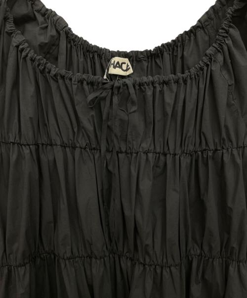 HACHE（アッシュ）HACHE (アッシュ) ギャザードレス ブラック サイズ:40の古着・服飾アイテム