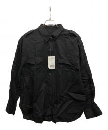 Plage（プラージュ）の古着「シアーミリタリーシャツ」｜ブラック