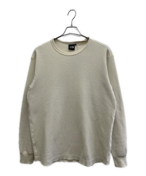 THE NORTH FACE（ザ ノース フェイス）THE NORTH FACE (ザ ノース フェイス) ロングスリーブウォームワッフルクルー ホワイト サイズ:Lの古着・服飾アイテム