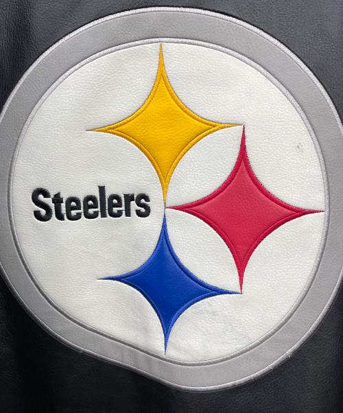 NFL（ナショナル・フットボール・リーグ）NFL (エヌエフエル) レザースタジャン ブラック サイズ:XLの古着・服飾アイテム