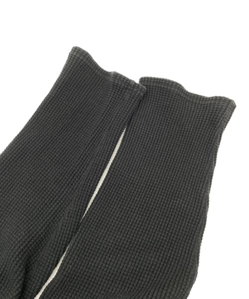 Kinema（キネマ）Kinema (キネマ) ワッフルカットソー ブラック サイズ:Lの古着・服飾アイテム