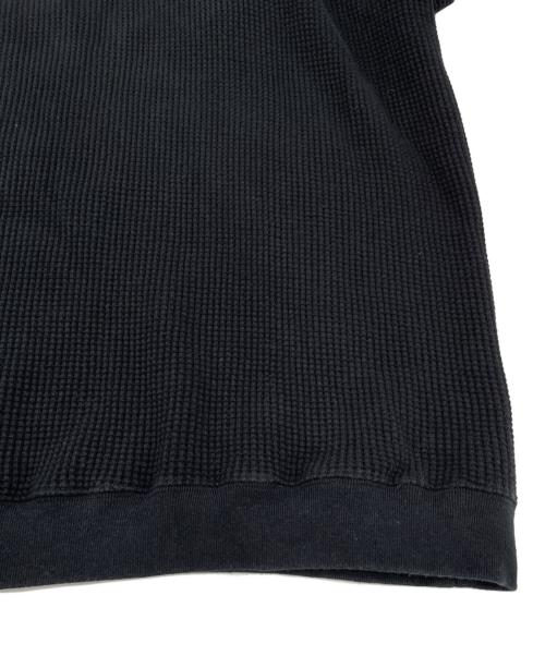 Kinema（キネマ）Kinema (キネマ) ワッフルカットソー ブラック サイズ:Lの古着・服飾アイテム