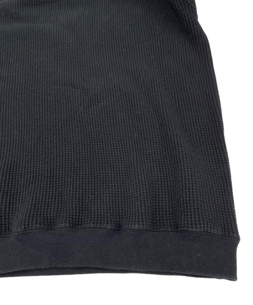 Kinema（キネマ）Kinema (キネマ) ワッフルカットソー ブラック サイズ:Lの古着・服飾アイテム