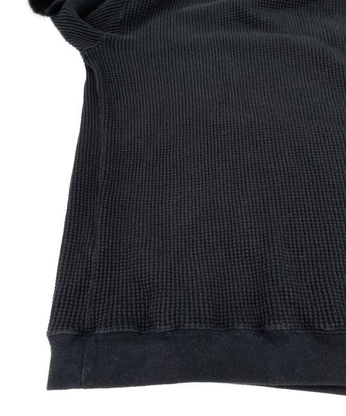 Kinema（キネマ）Kinema (キネマ) ワッフルカットソー ブラック サイズ:Lの古着・服飾アイテム