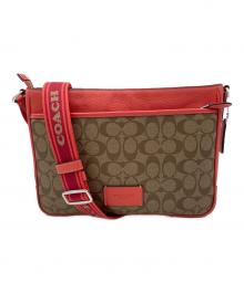 COACH（コーチ）の古着「ディストリクト クロスボディ・カラーブロック シグネチャー キャンバス」｜ブラウン