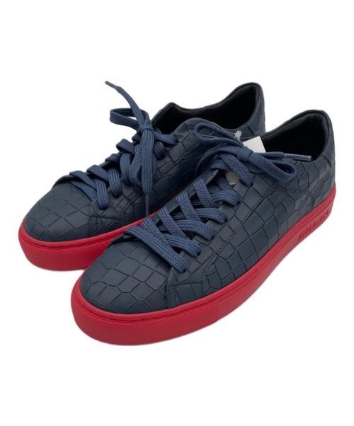 HIDE&JACK（ハイドアンドジャック）HIDE&JACK (ハイドアンドジャック) クロコエンボススニーカー ネイビー サイズ:26cmの古着・服飾アイテム