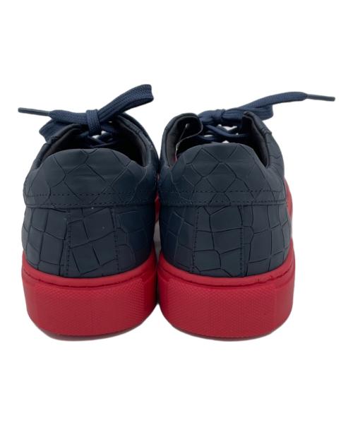 HIDE&JACK（ハイドアンドジャック）HIDE&JACK (ハイドアンドジャック) クロコエンボススニーカー ネイビー サイズ:26cmの古着・服飾アイテム