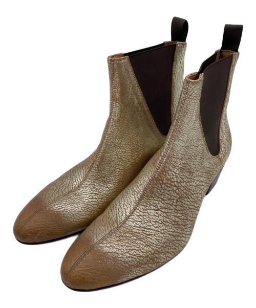 PAUL SMITH（ポールスミス）Paul Smith (ポールスミス) サイドゴアブーツ ゴールド サイズ:UK8の古着・服飾アイテム