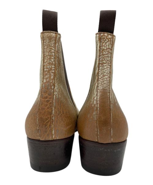PAUL SMITH（ポールスミス）Paul Smith (ポールスミス) サイドゴアブーツ ゴールド サイズ:UK8の古着・服飾アイテム