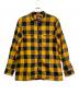 VANS（バンズ）の古着「ジップチェックシャツ」｜イエロー