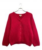 L.L.Beanエルエルビーン）の古着「畦編みニットカーディガン」｜レッド