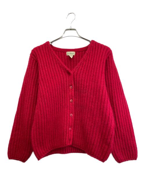 L.L.Bean（エルエルビーン）L.L.Bean (エルエルビーン) 畦編みニットカーディガン レッド サイズ:Mの古着・服飾アイテム