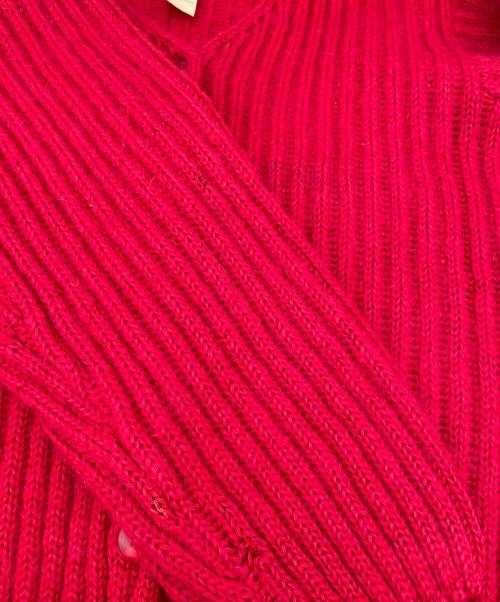 L.L.Bean（エルエルビーン）L.L.Bean (エルエルビーン) 畦編みニットカーディガン レッド サイズ:Mの古着・服飾アイテム