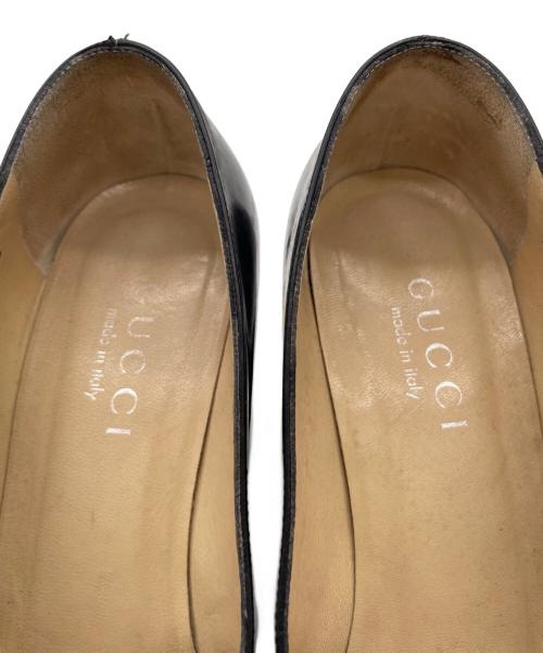 GUCCI（グッチ）GUCCI (グッチ) スクエアトゥーパンプス ブラック サイズ:35の古着・服飾アイテム