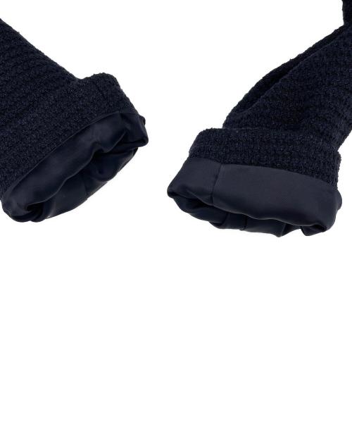 BALLSEY（ボールジィ）BALLSEY (ボールジィ) ワッフルツイード ノーカラージャケット ネイビー サイズ:34の古着・服飾アイテム