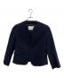 BALLSEY（ボールジィ）の古着「ワッフルツイード ノーカラージャケット」｜ネイビー