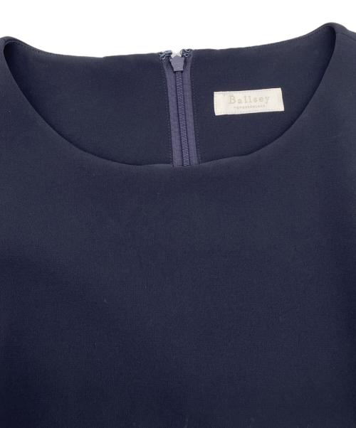 BALLSEY（ボールジィ）BALLSEY (ボールジィ) ボタニカルレースコンビ ラウンドネックワンピース ネイビー サイズ:36の古着・服飾アイテム