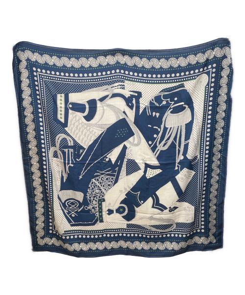 HERMES（エルメス）HERMES (エルメス) ショール ネイビーの古着・服飾アイテム