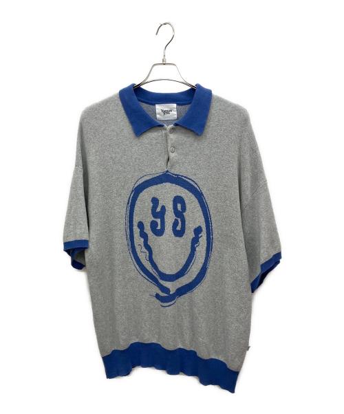 YOUNGER SONG（ヤンガーソング）Younger Song (ヤンガーソング) LSニットポロシャツ グレー サイズ:Mの古着・服飾アイテム