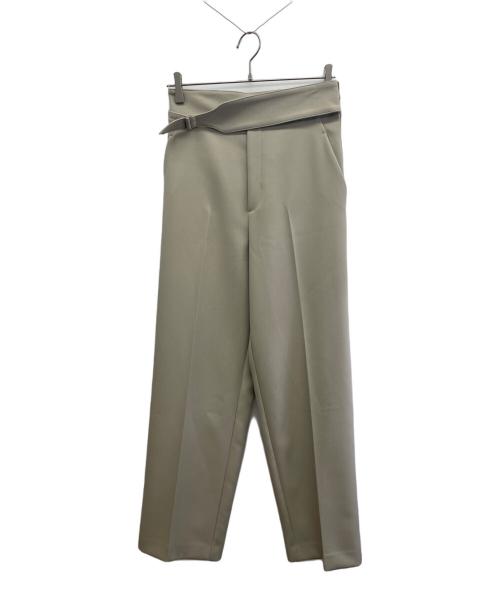 OHGA（オオガ）OHGA (オオガ) ベルテッドテーパードパンツ ベージュ サイズ:Mの古着・服飾アイテム