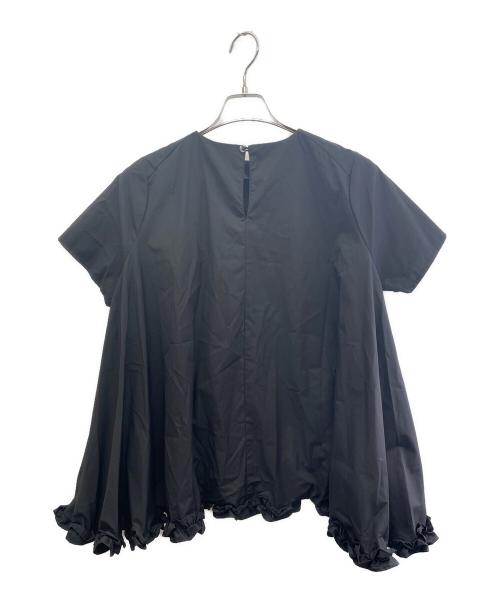 OHGA（オオガ）OHGA (オオガ) フリルブラウス ブラック サイズ:FREEの古着・服飾アイテム