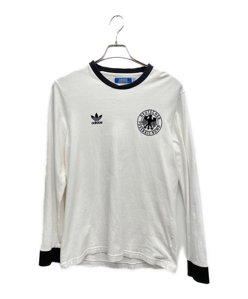 adidas（アディダス）adidas (アディダス) 長袖カットソー ホワイト サイズ:Lの古着・服飾アイテム